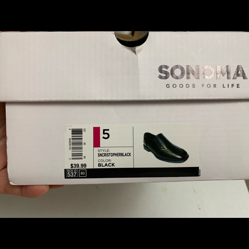 Kid’s Sonoma San Cristopher black dress shoe